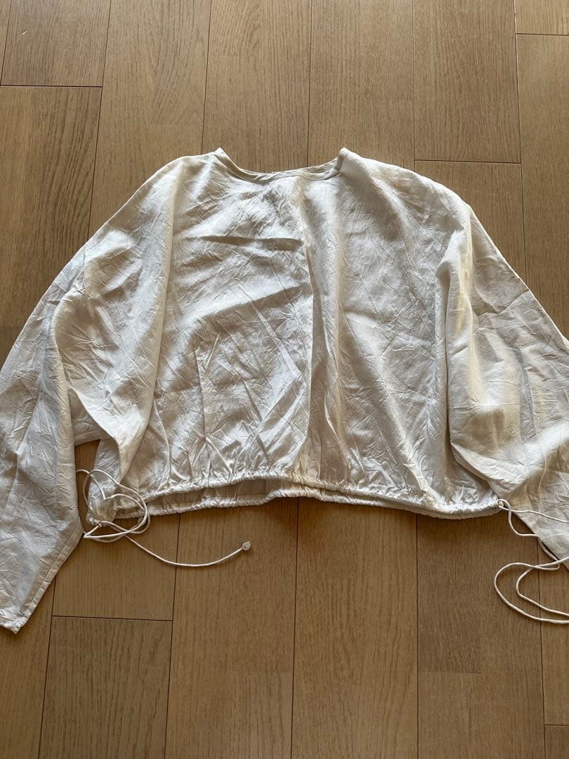 トップス BUNON Back Button Short Wide Blouse