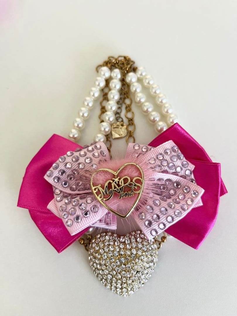 【未使用】MA✽RS マーズ ピンク ミンク ブーツアンクレット　バックチャーム