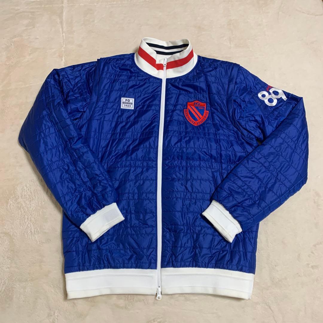 PEARLY GATES リバーシブル中綿ジャケット／ベスト、白／青、サイズ６