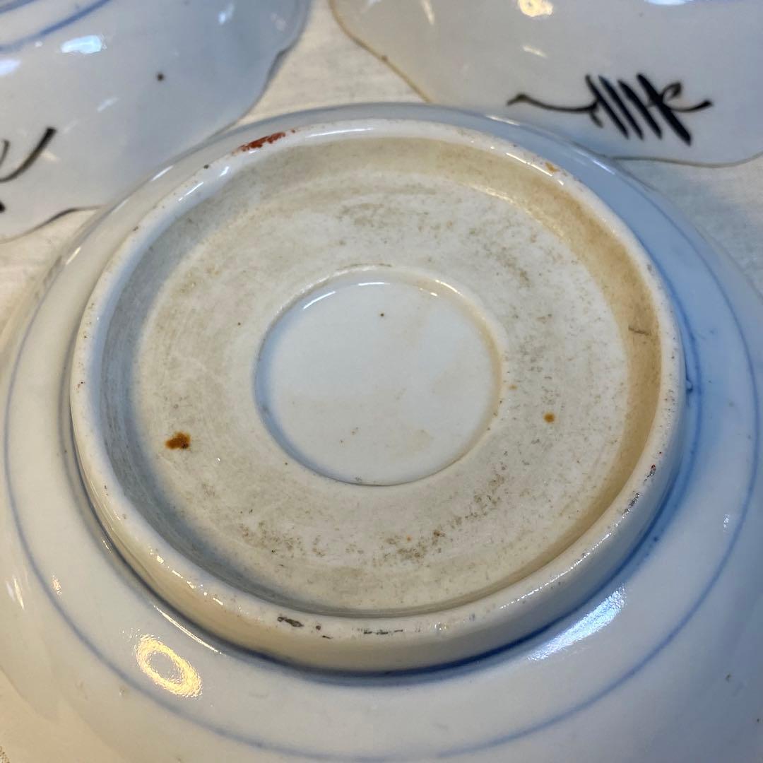 伊万里　古伊万里　大聖寺伊万里　なます皿　色絵　金襴手　5客