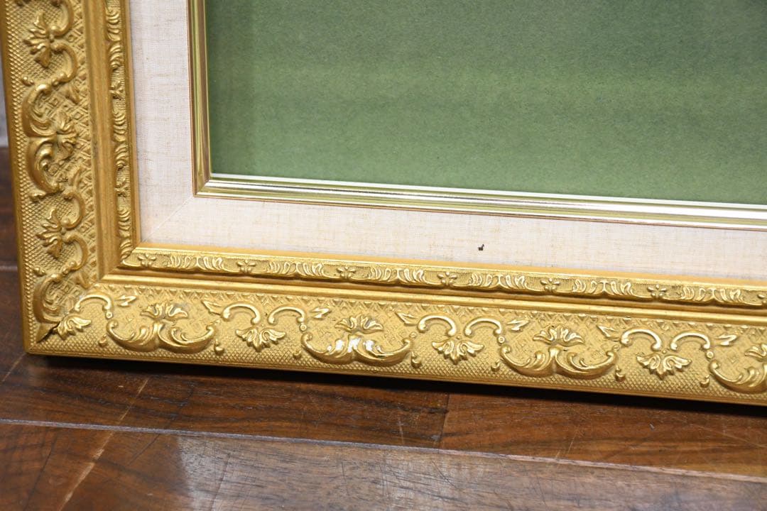 ECE143 ゴールドレリーフ 空額 油彩額 F10号 アクリル 油彩用 額縁