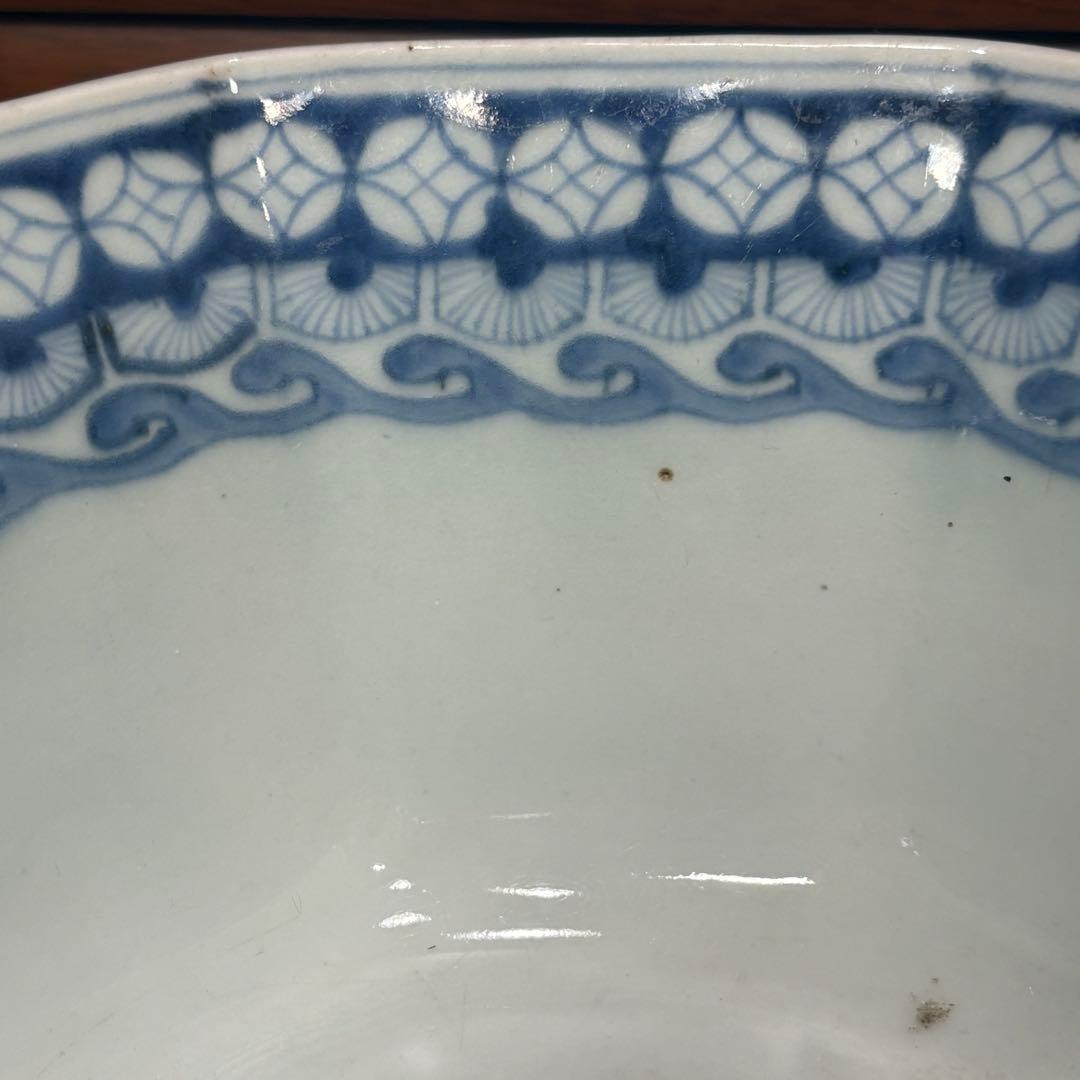 江戸時代　古伊万里　染付八面鉢