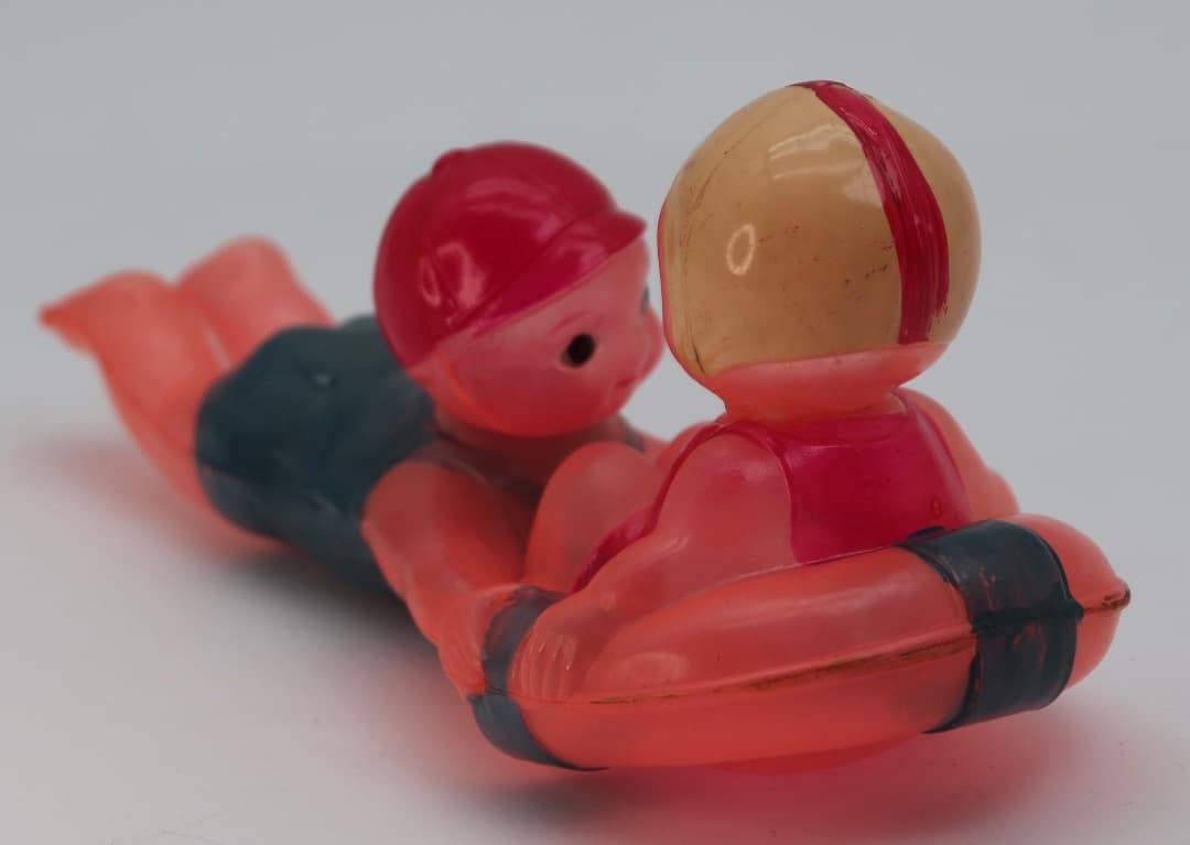 セルロイド製 水着の男の子と女の子のフィギュア 日本製レアアイテム