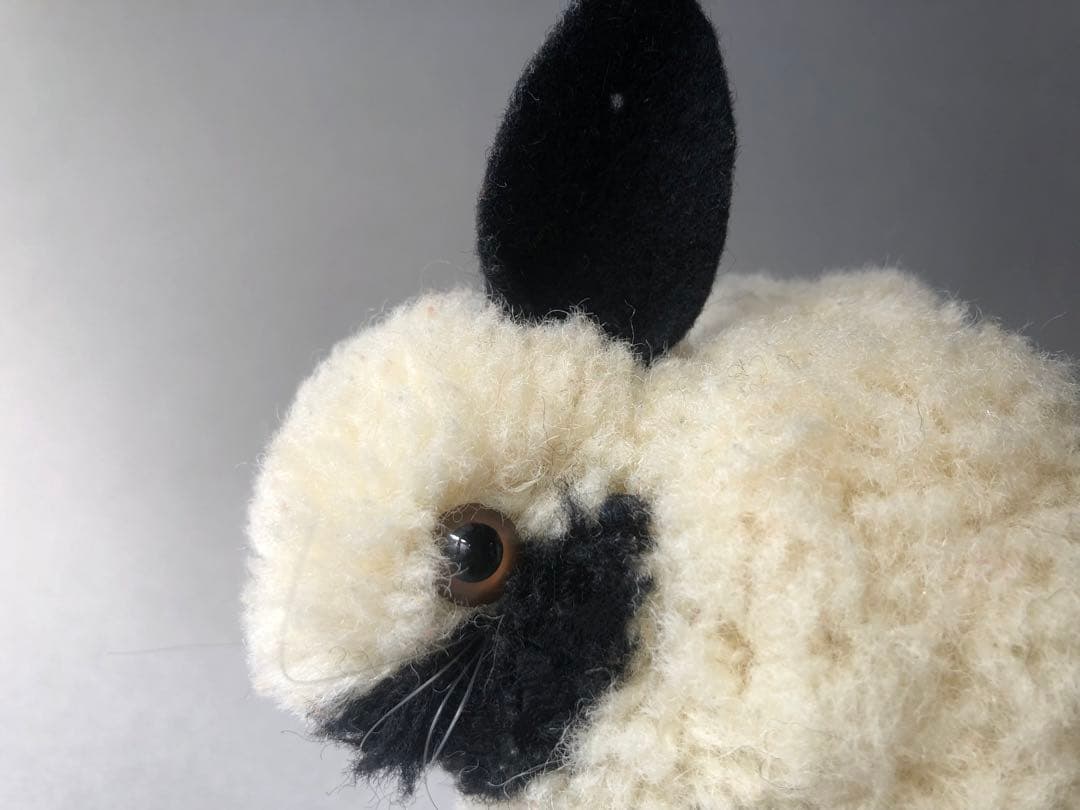Steiff 　ポンポンウサギ白黒　大