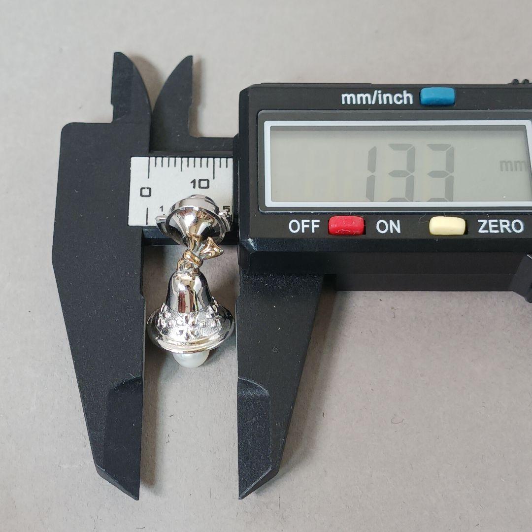 【良品】TASAKI タサキ ピンブローチ タイピン ベル K18 シルバー