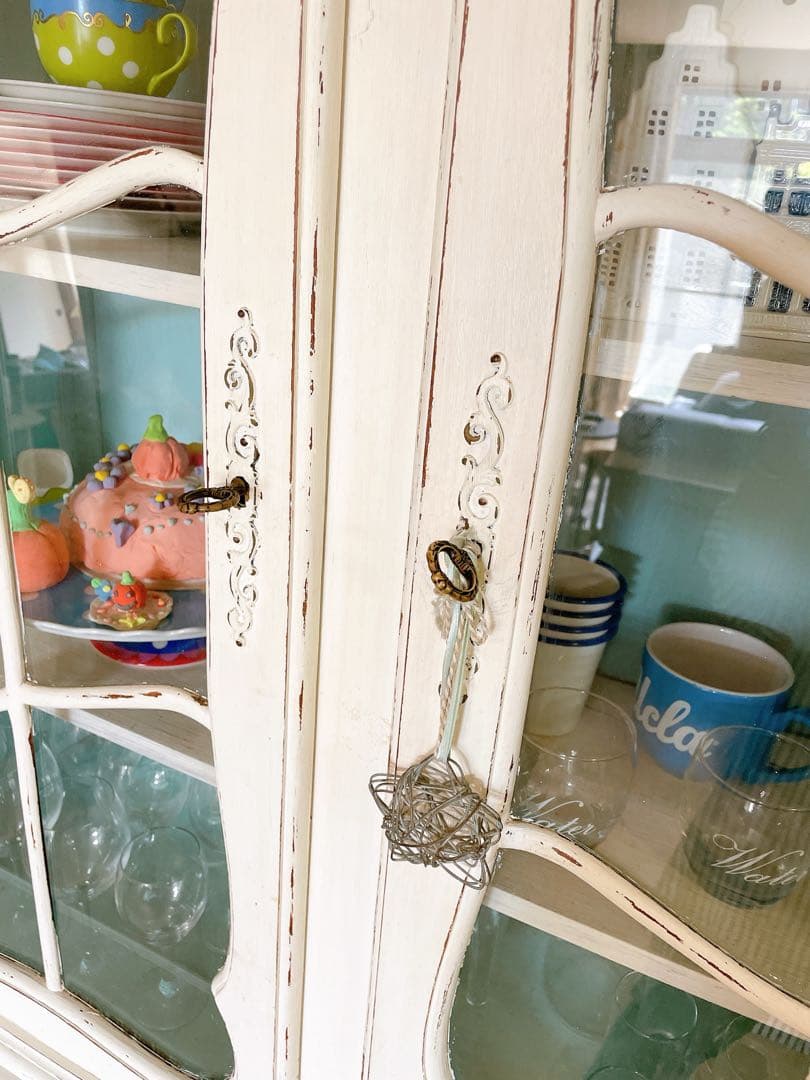 フランス アンティーク キッチンキャビネット カップボード 食器棚 ブロカント