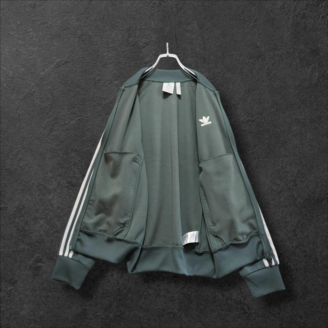 ★希少　アディダス　ジャージ　トラックジャケット　刺繍ロゴ　グレー　XL