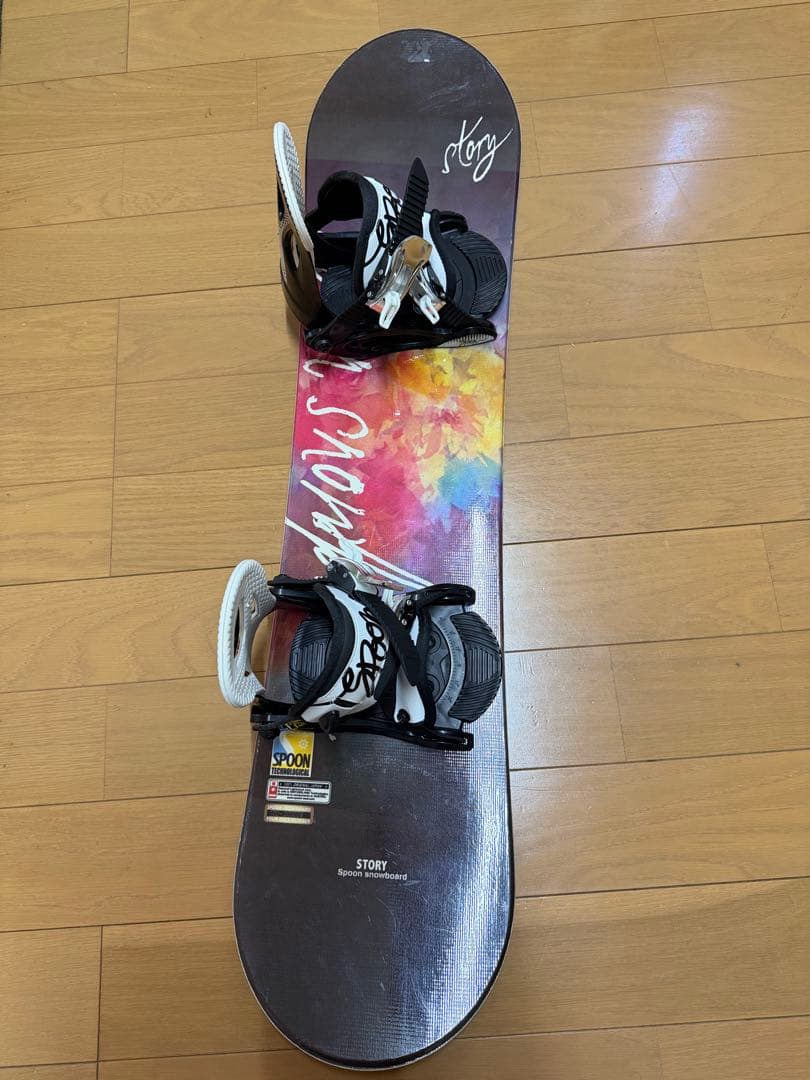 SPOON キッズ スノーボード板100cm &SPOONビンディング付