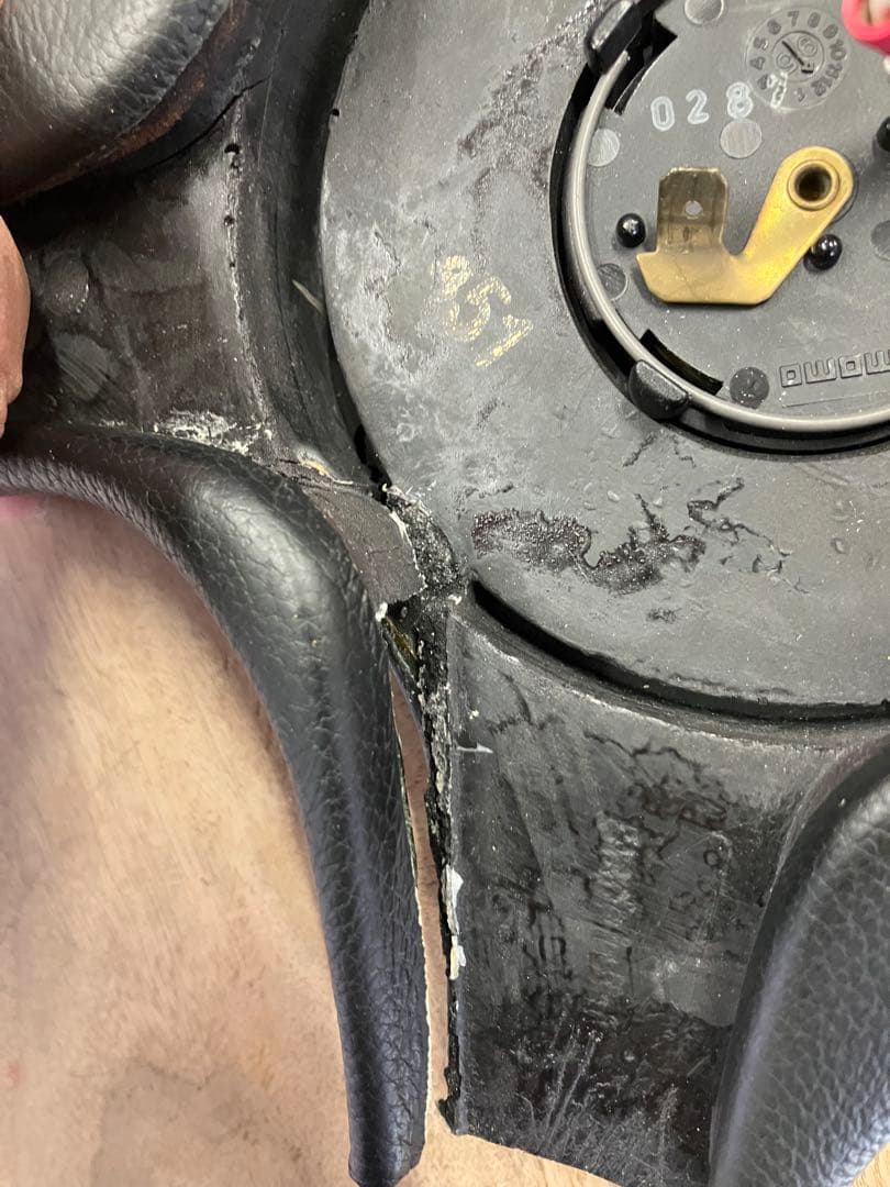 momo オリンピック3 36.5π レザーマホガニーウッドコンビ絶版品