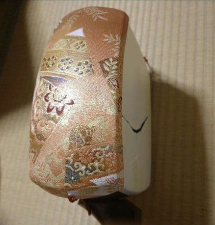 短棹三味線（棹全体に綺麗な虎斑あり）胴掛け付き　配送料¥1700込