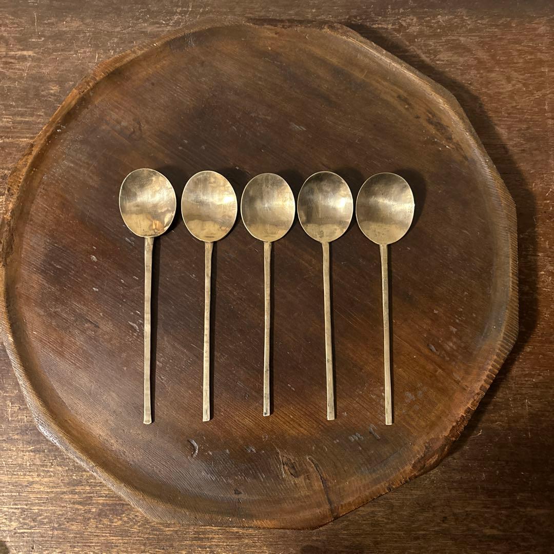 李朝スッカラ5点　(g134)韓国スプーン.アンティーク.ヴィンテージ.古道具