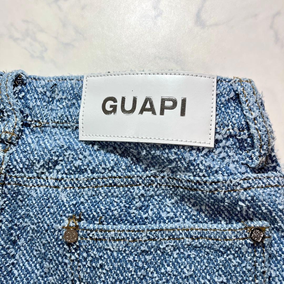 新品未使用 GUAPI グアピ スカイブルー スーパースタックデニム 32