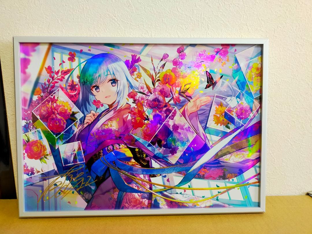 藤ちょこ　直筆サイン入り オーロラアート A4サイズ 　絵守未來