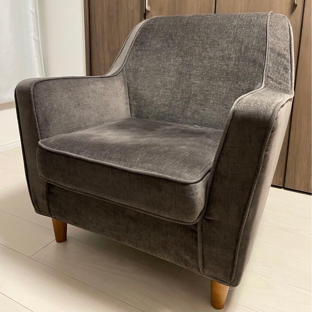 NOCE ノーチェ ベルベットシングルソファTD1914 1人掛け