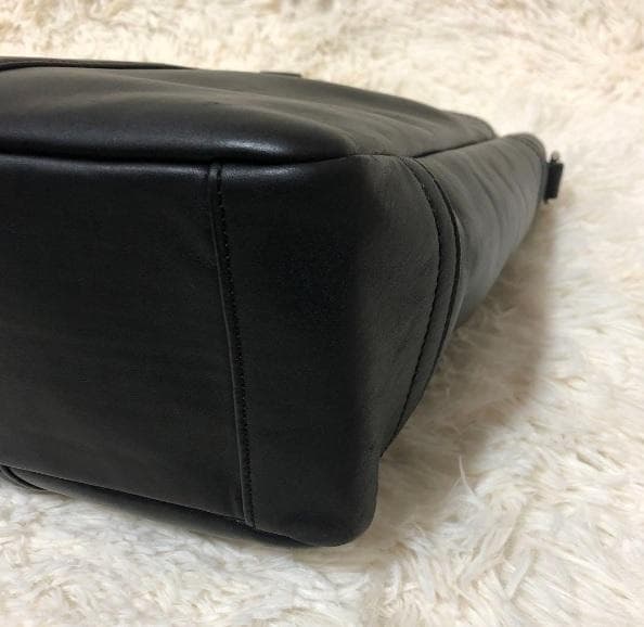 COACH コーチ F70916／2WAY オールレザーブリーフトートバッグ／黒