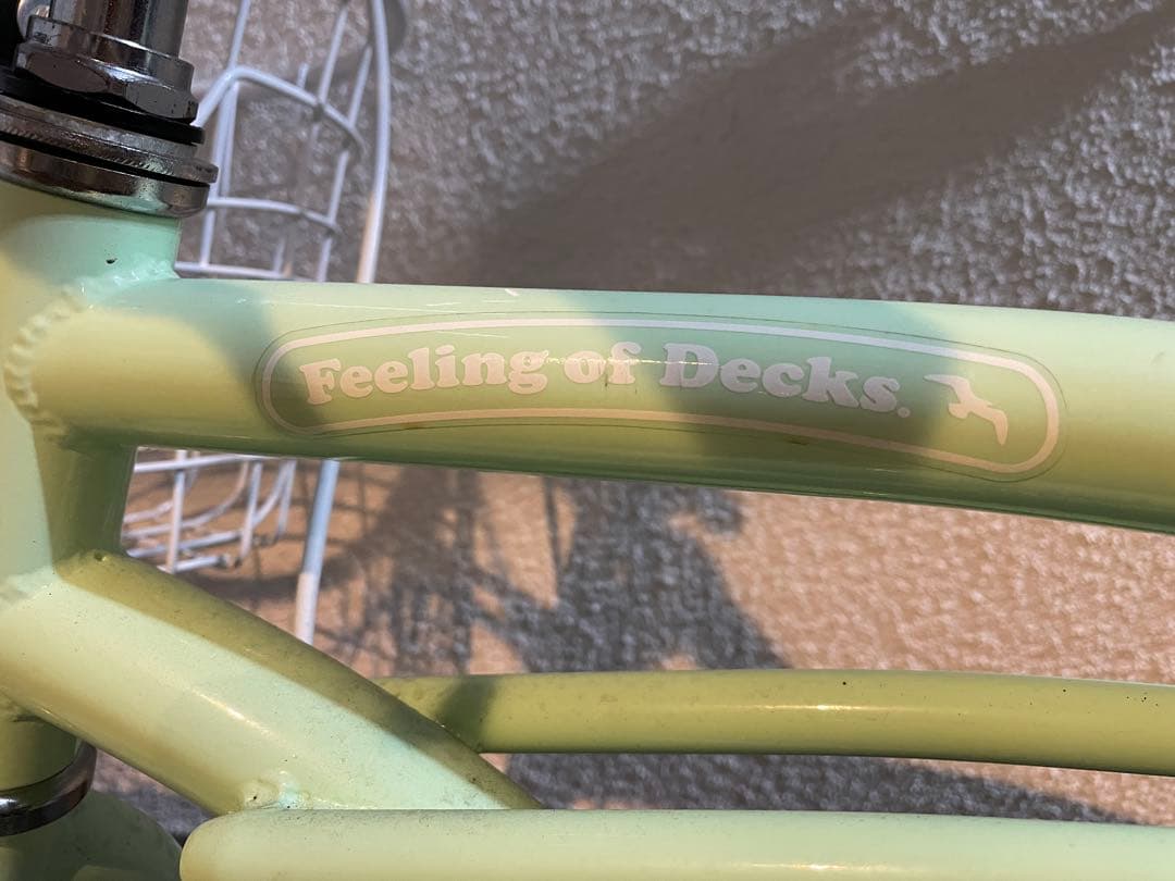 【引き渡し限定】ミントグリーン 22インチ ビーチクルーザー 前カゴ付き