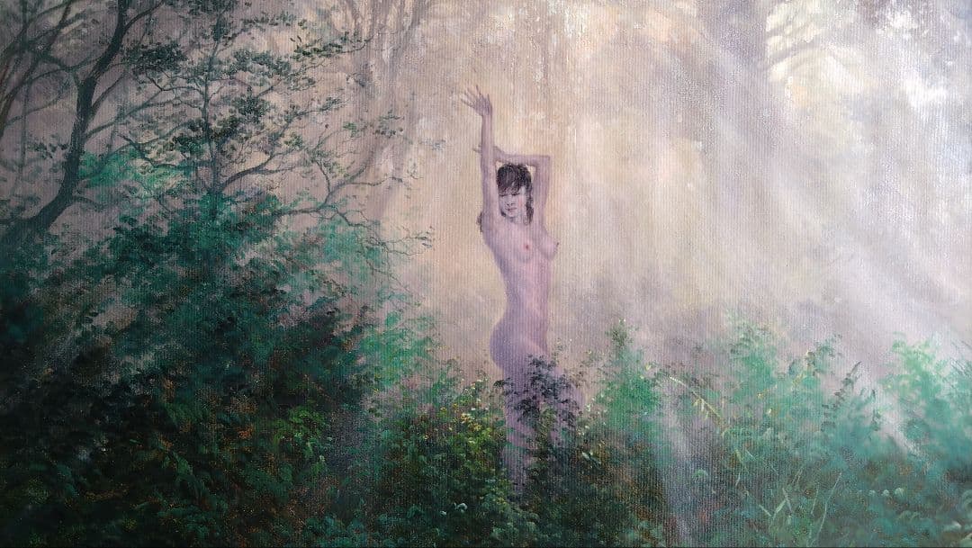 伝説の逃亡画家　人見友紀　油絵　裸婦　油彩　20号　人見友紀