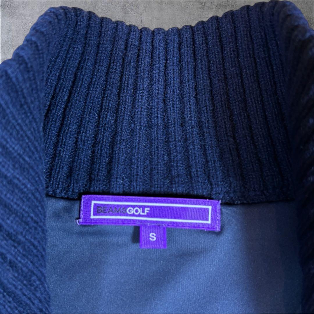 美品 BEAMSGOLF ビームスゴルフ ニット エアシャット ジップジャケット