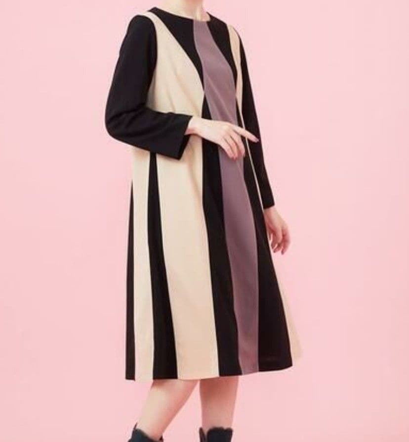 Jocomomola Bloque 配色パッチワークワンピース