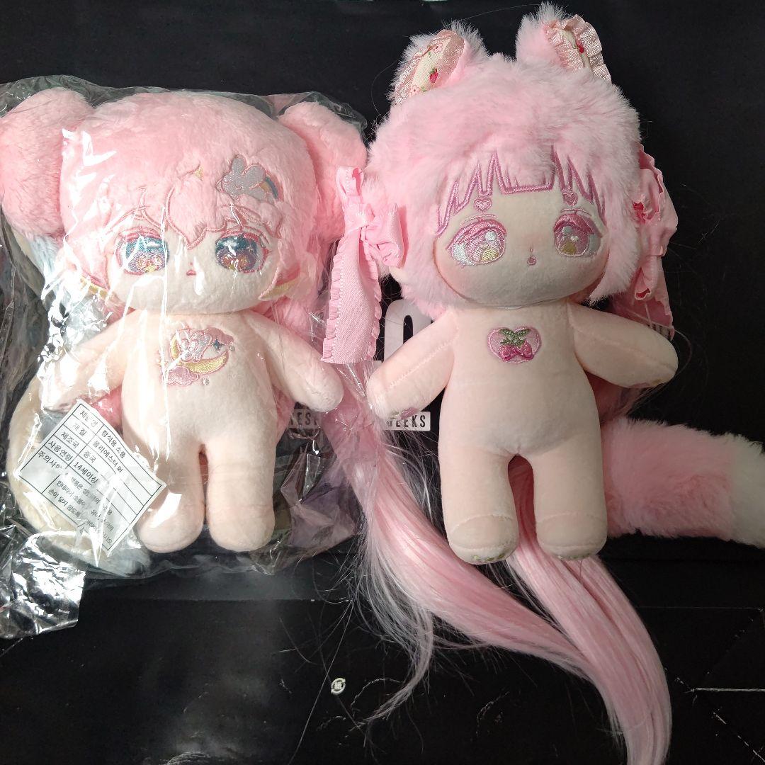 無属性 ぬいぐるみ 女の子 ツインテール ピンク