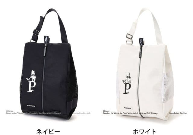 PEARLY GATES プーさん シューズバッグ　ホワイト