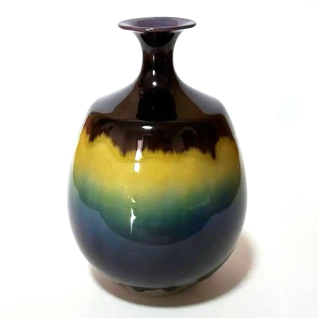 人間国宝 三代 徳田八十吉(正彦) 壺 九谷焼 共箱