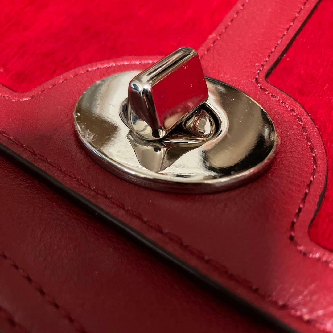 美品　COACH レッド トートバッグ