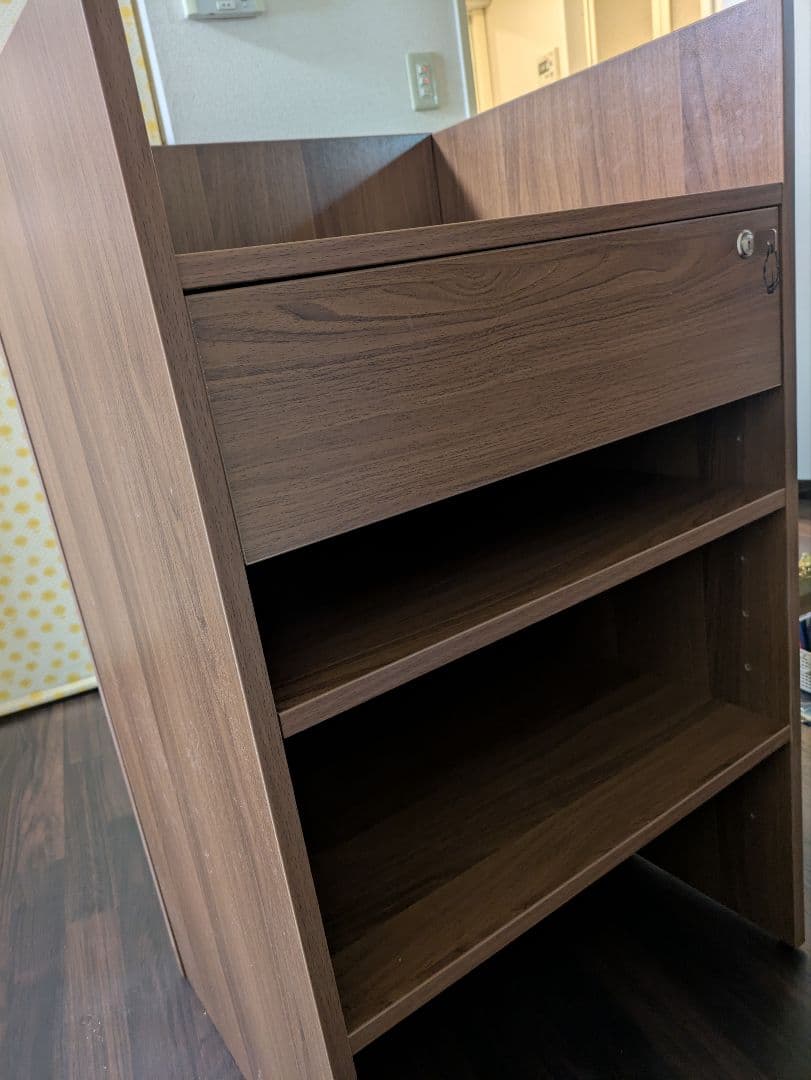 『受付レジカウンター』木製　鍵つき　送料込み