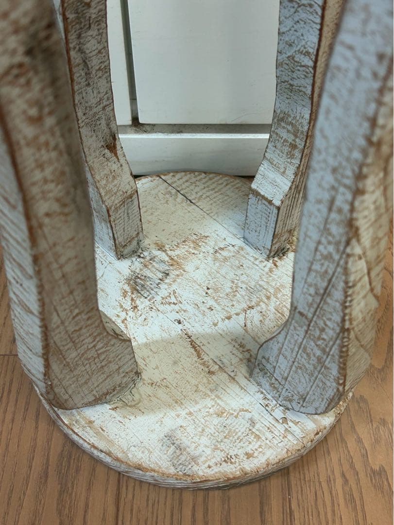 【アンティーク】スツール・プランター台（木製）