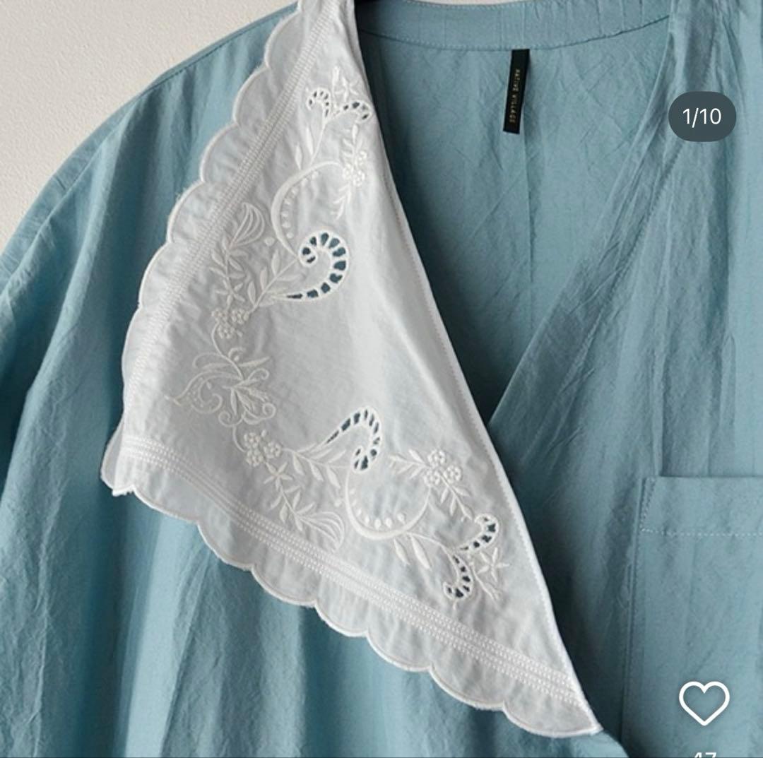 Native village オーバーシャツ　ブルー