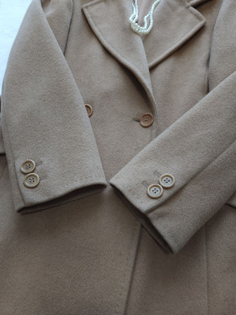 MaxMara 最高級ロングチェスターコート　47万 キャメル100%*若干訳有