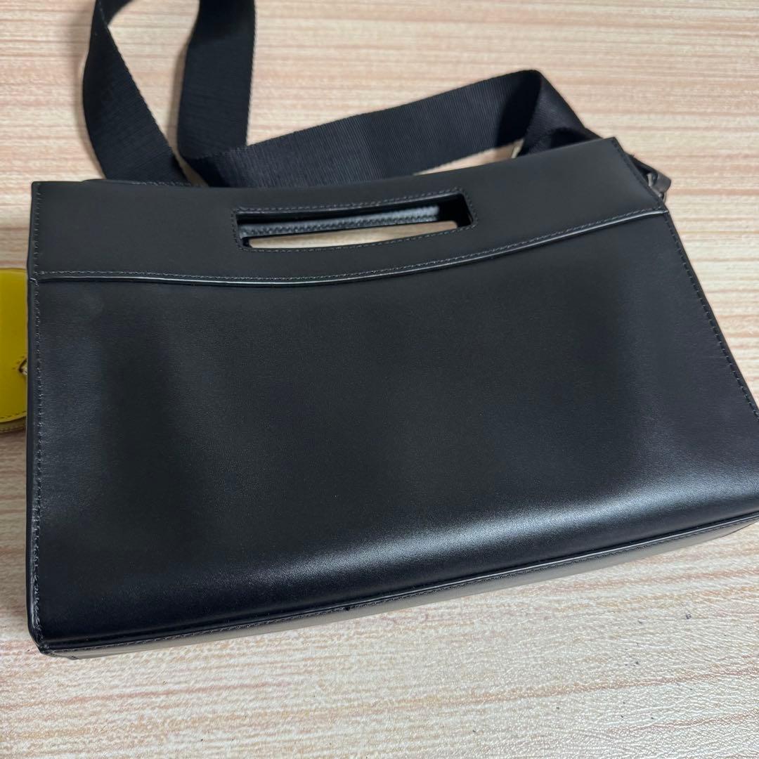 10 未使用品/ポールスミス ショルダーバッグ 2WAY レザー エンボス