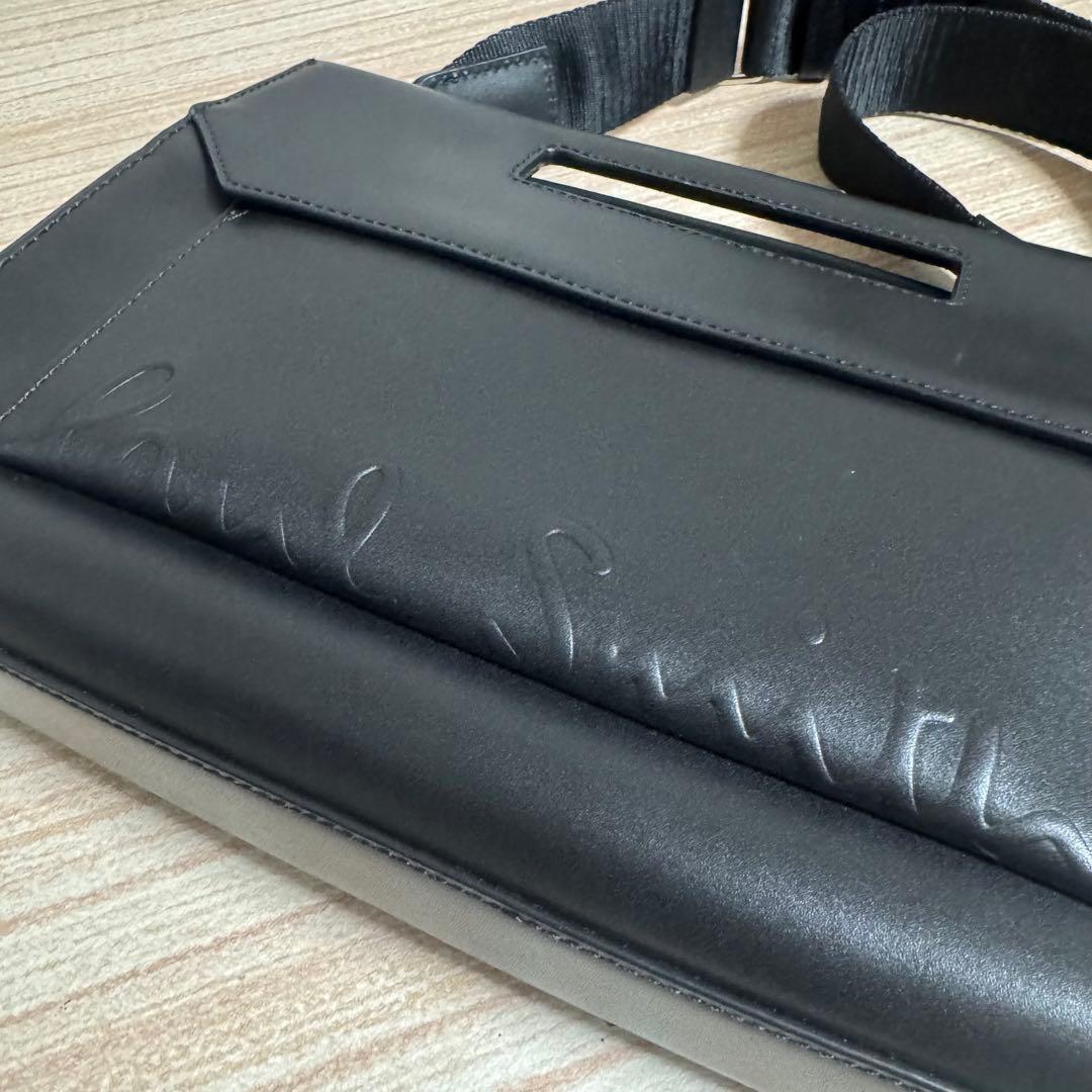 10 未使用品/ポールスミス ショルダーバッグ 2WAY レザー エンボス