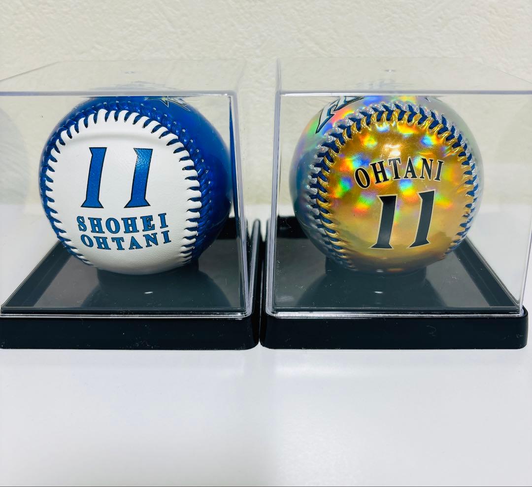 (レア)大谷翔平 サインボールセット　メタリックボール