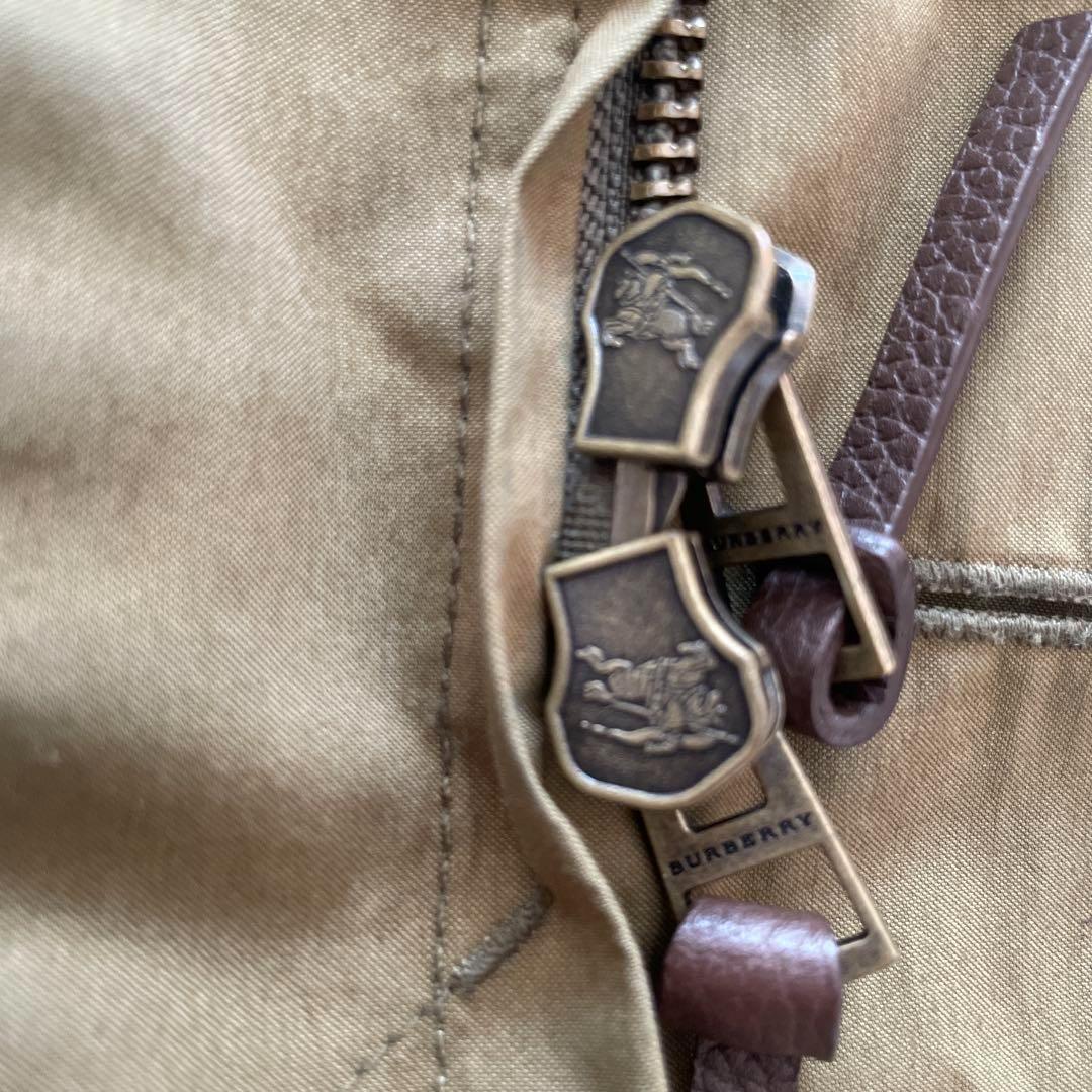 バーバリー ブリット ライナー付 コート モッズコート チェック カーキ n3b