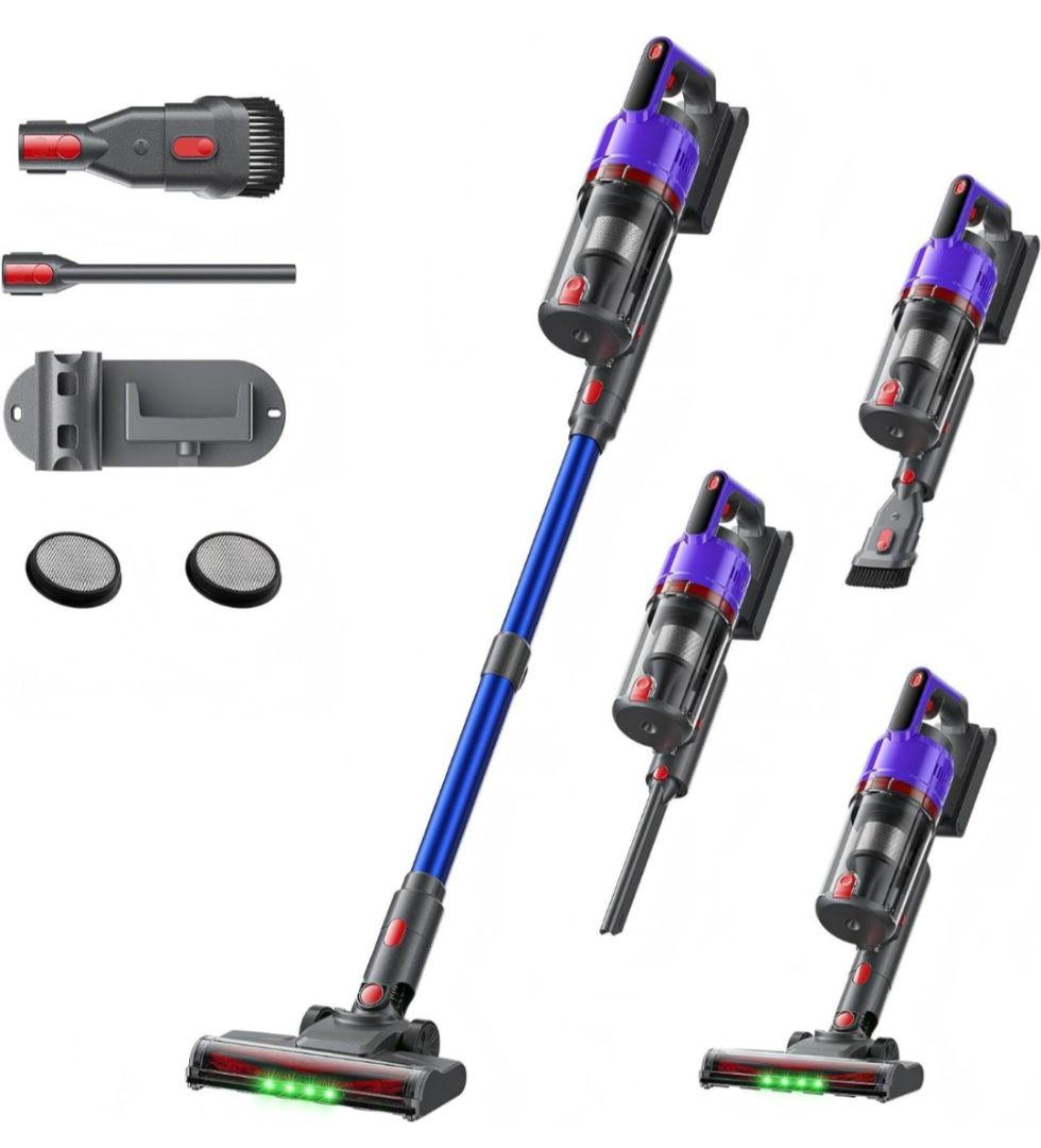 掃除機 コードレス 自立式 スタンド不要 軽量 スティック ハンディ 低騒音