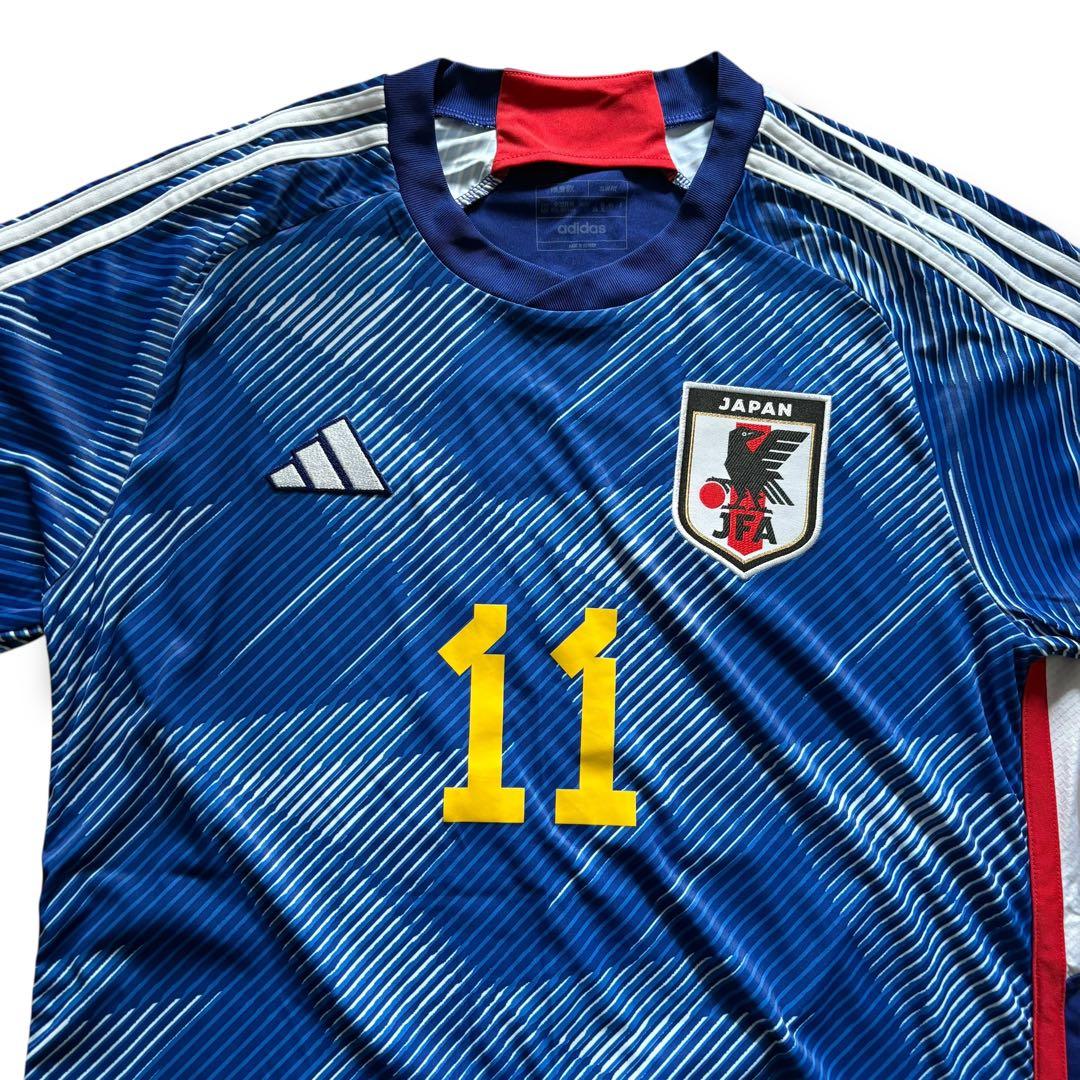 adidasサッカー日本代表 2022 W杯 ユニフォーム 久保建英 2XL