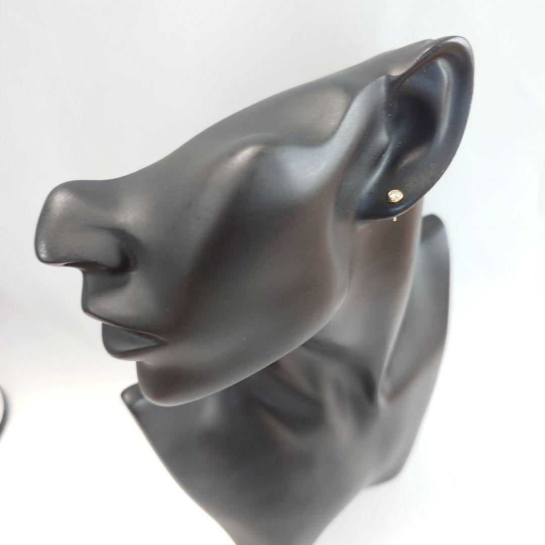 ティファニー K18 バイザヤード ダイヤ ピアス 片耳用 7147