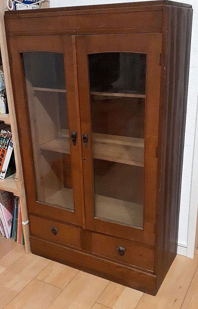 期間限定値下げ【ヴィンテージ】ガラス扉 食器棚 水屋 飾り棚 収納棚