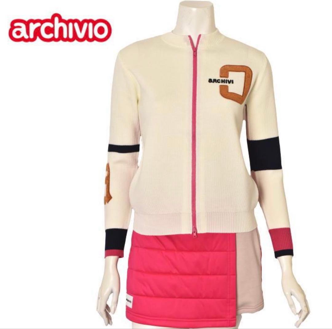 超美品☆アルチビオレディース 2024秋冬ジップアップニットブルゾン