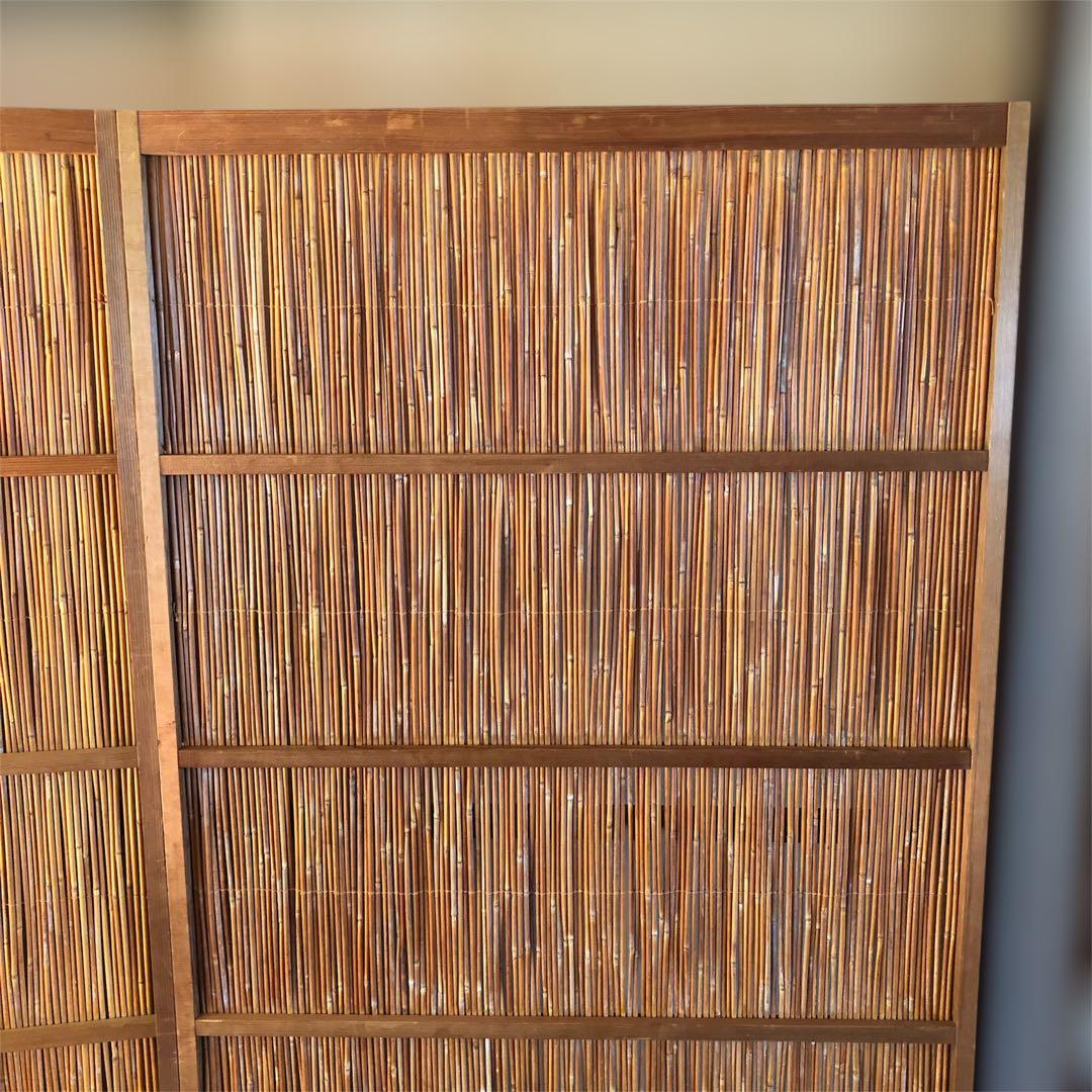 花寄屏風　2枚折　高さ約164㎝　2連幅176㎝