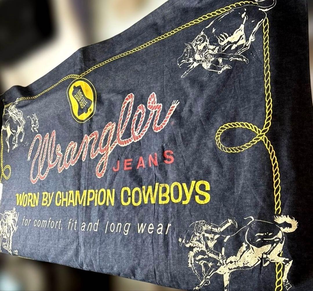 アンティーク雑貨 Wrangler denim banner