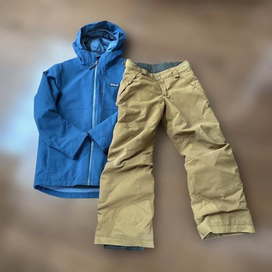 patagonia スキーウェア Mサイズ 青 ベージュ