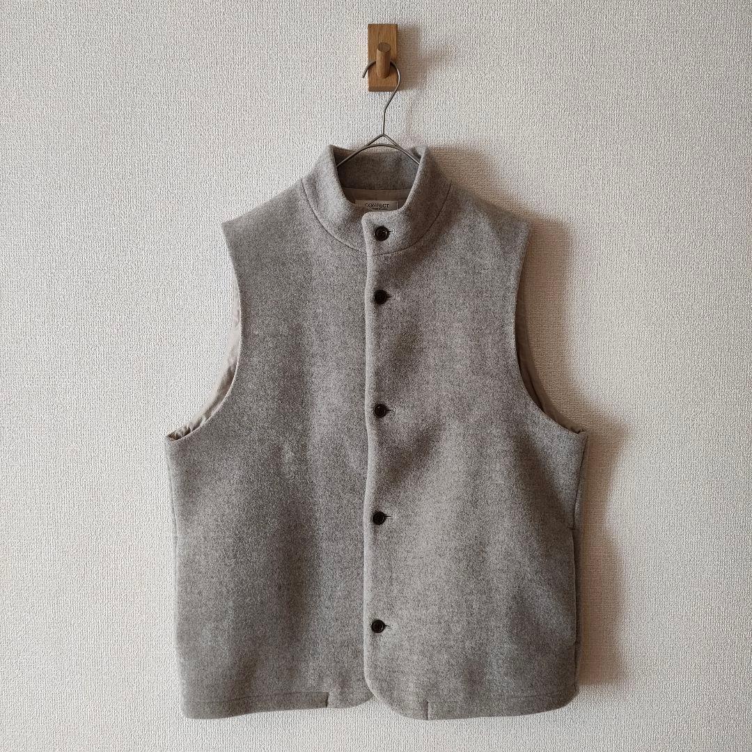 02224-0025 ウールパネルハイネックベスト