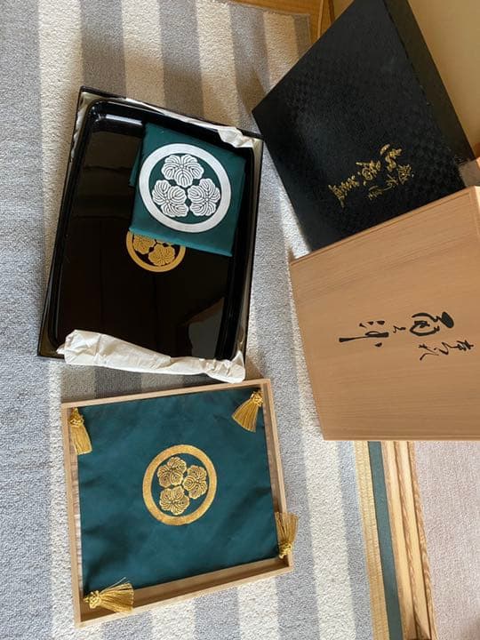 家紋　ふくさ　お盆