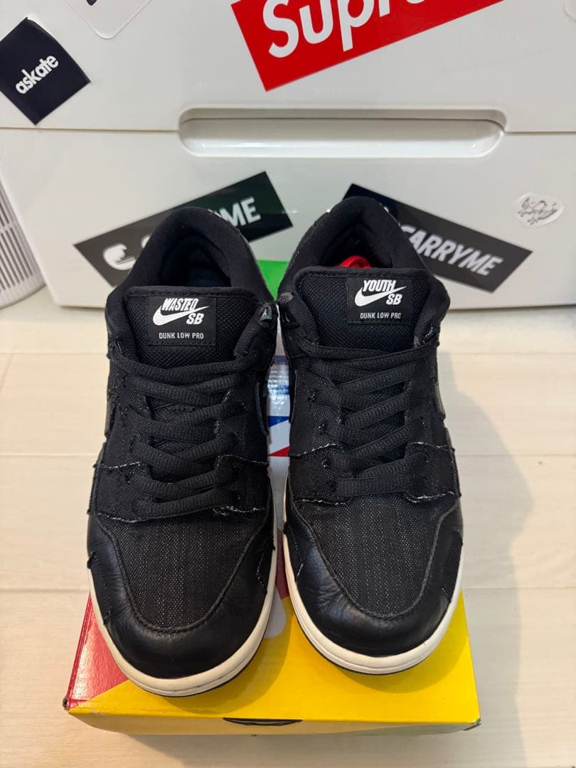 WastedYouth×NikeSBDunkLowBlackDenimVERDY