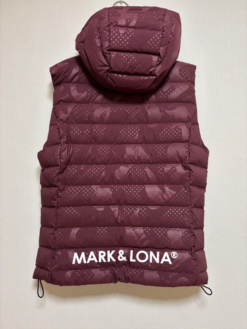 【美品】マークアンドロナ　ゴルフ　ダウンベスト44 エンジ　キムタク　木村拓哉