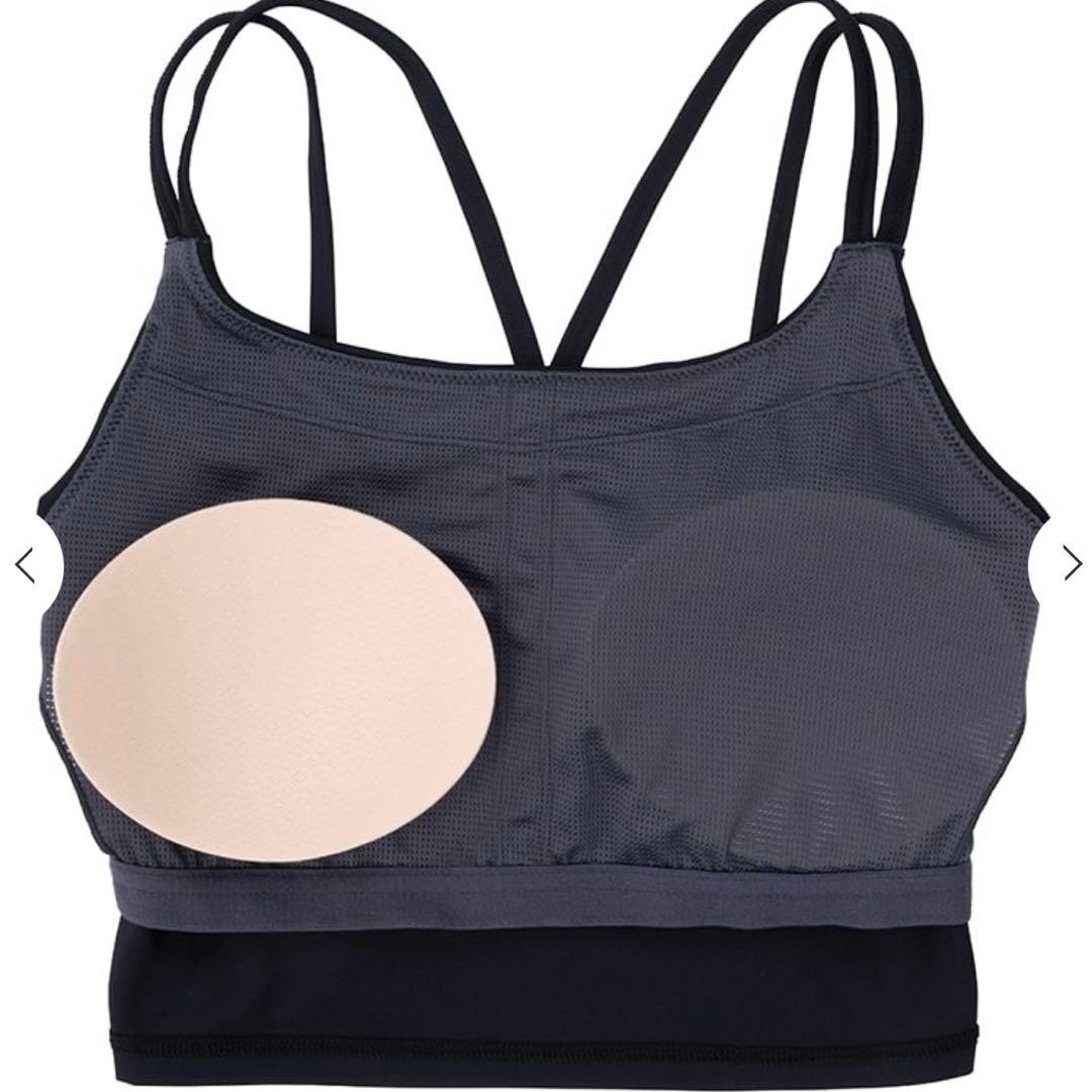 新品♡ 【SUKALA】ブラトップ付きフラワーレーストップス　ヨガウェア　LL