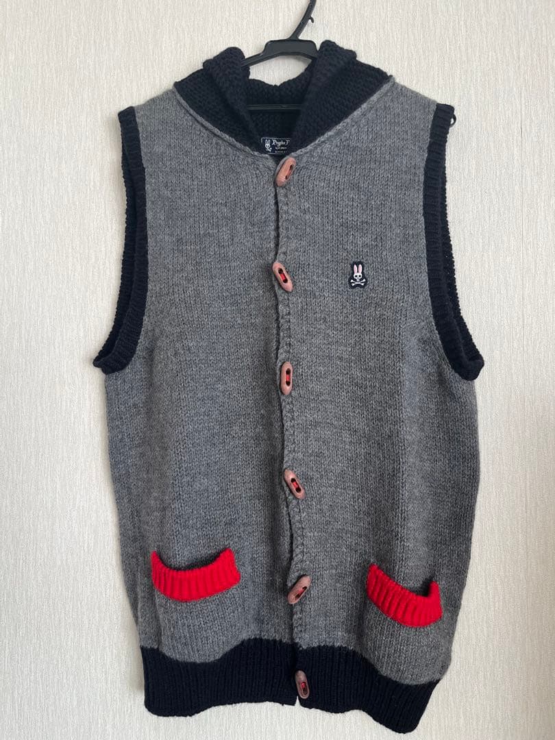 新品 Psycho Bunny サイコバニー ニットベスト L