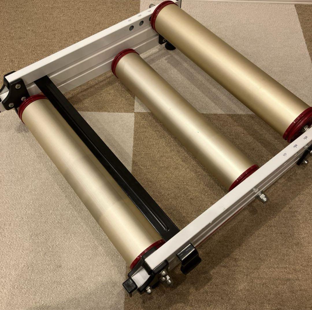 3本ローラー アルミニウム製 シルバー/レッド